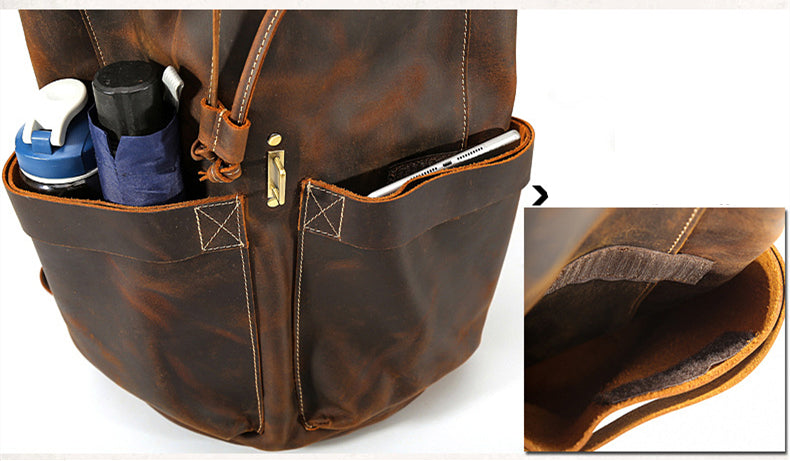 Unisex Vintage Classic Multifunction Full Grain Genuine Leather Backpacks - Backpacks - DYAVOR®