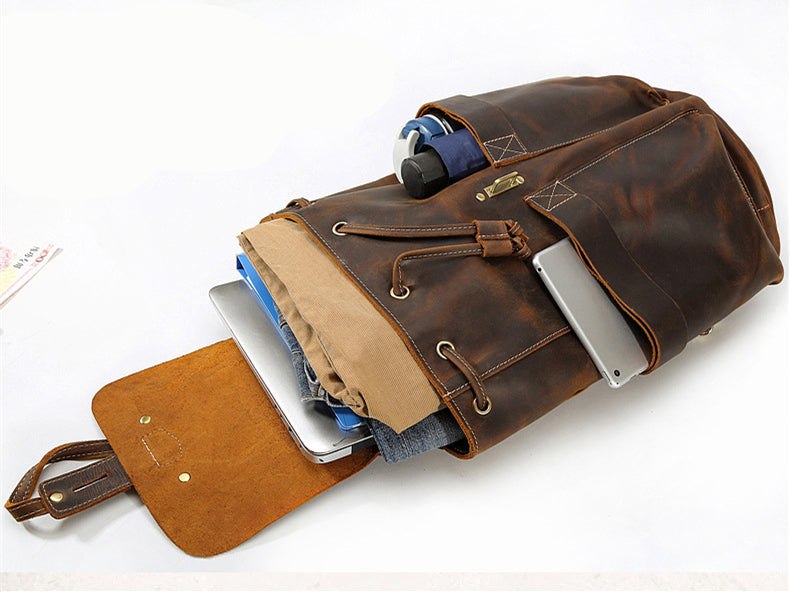 Unisex Vintage Classic Multifunction Full Grain Genuine Leather Backpacks - Backpacks - DYAVOR®