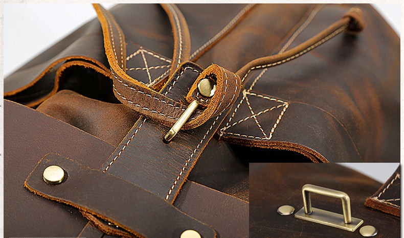 Unisex Vintage Classic Multifunction Full Grain Genuine Leather Backpacks - Backpacks - DYAVOR®