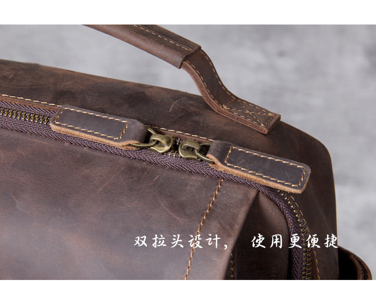 Unisex Vintage Handmade Crazy Horse Genuine Leather Laptop Backpack - Backpacks - DYAVOR®