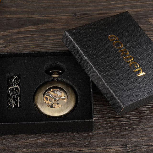Unisex Vintage Skeleton Hand Wind Mechanical Pocket Pendant Chain Watch - Unisex Style Watches - DYAVOR®