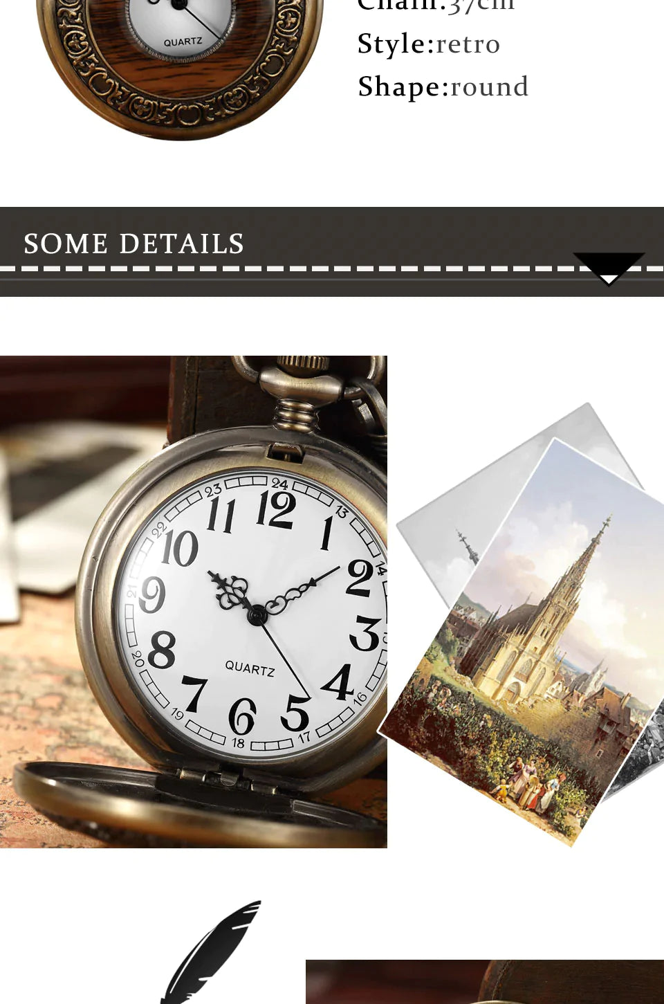 Unisex Vintage Steampunk Style Arabic Numeral Dial Fob Watches - Unisex Style Watches - DYAVOR®