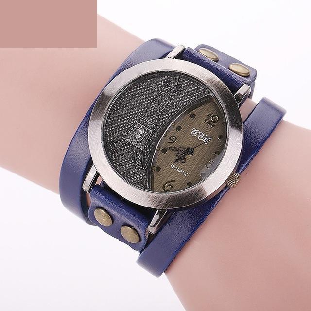 Vintage Casual Tower Genuine Leather Bracelet Watches for Women - Watches for Women - DYAVOR®