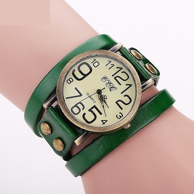 Vintage Fashion Cow Leather Bracelet Style Quartz Watches for Women - Watches for Women - DYAVOR®