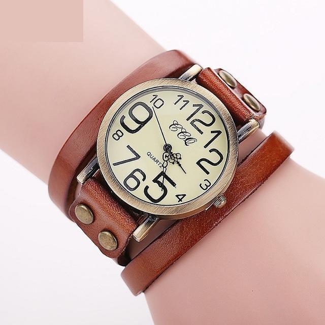 Vintage Fashion Cow Leather Bracelet Style Quartz Watches for Women - Watches for Women - DYAVOR®