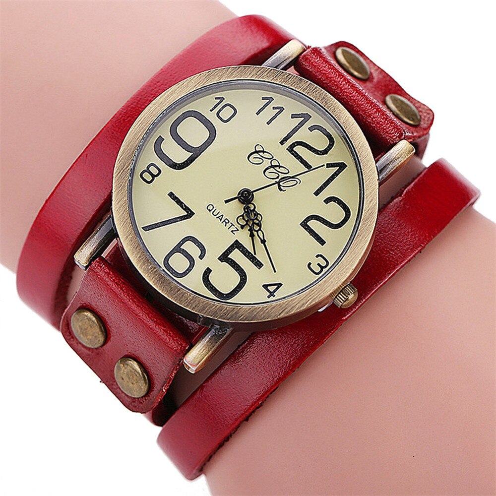 Vintage Fashion Cow Leather Bracelet Style Quartz Watches for Women - Watches for Women - DYAVOR®