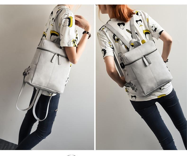 Vintage Fashion Solid Synthetic Leather School Backpacks for Teenage Girls - Backpacks - DYAVOR®