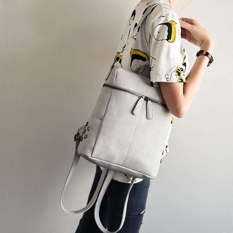 Vintage Fashion Solid Synthetic Leather School Backpacks for Teenage Girls - Backpacks - DYAVOR®