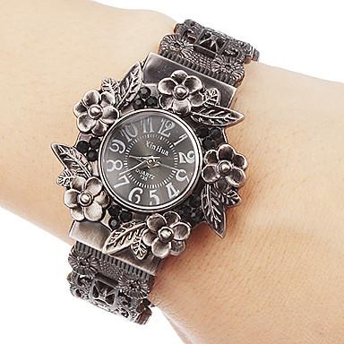 Vintage Flowers Full Steel Round Bracelet Model Quartz Watch for Women - Watches for Women - DYAVOR®