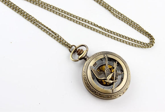 Vintage Unisex Bronze The Hunger Russia Game Necklace Pocket FOB Watch - Unisex Style Watches - DYAVOR®