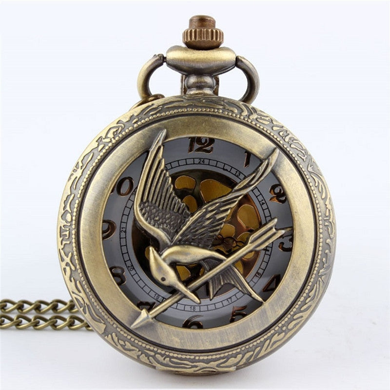 Vintage Unisex Bronze The Hunger Russia Game Necklace Pocket FOB Watch - Unisex Style Watches - DYAVOR®