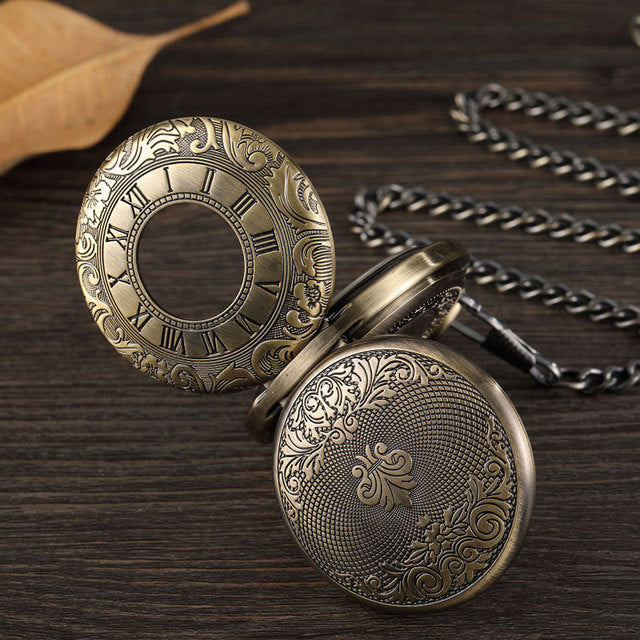 Vintage Unisex Double Sided Mechanical Hollow Steampunk Skeleton Pocket Watch - Unisex Style Watches - DYAVOR®