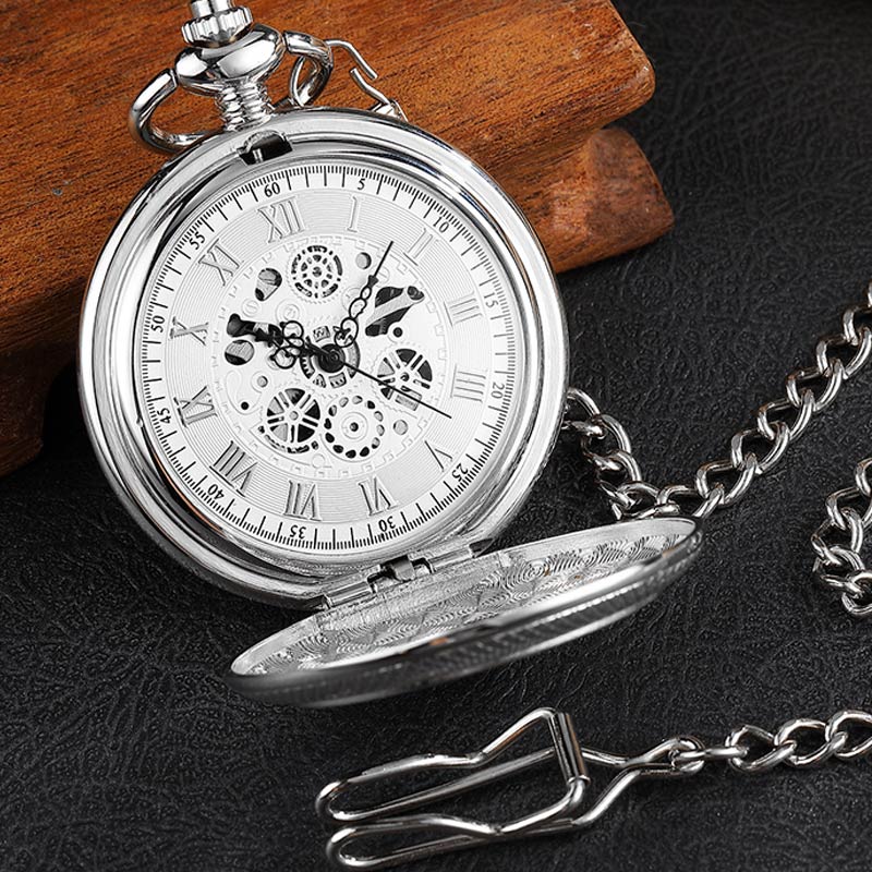 Vintage Unisex Engraved Hand Wind Mechanical Steampunk Skeleton Pocket Watch - Unisex Style Watches - DYAVOR®