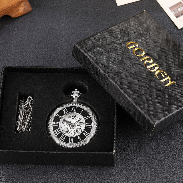 Vintage Unisex Engraved Hand Wind Mechanical Steampunk Skeleton Pocket Watch - Unisex Style Watches - DYAVOR®