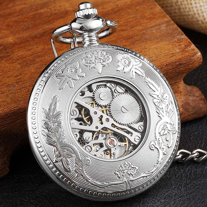 Vintage Unisex Engraved Hand Wind Mechanical Steampunk Skeleton Pocket Watch - Unisex Style Watches - DYAVOR®
