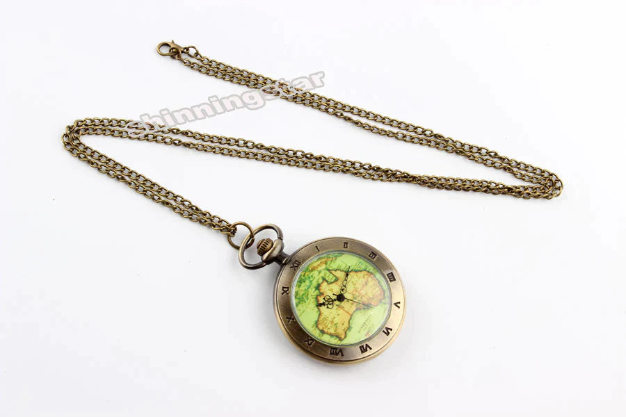 Vintage Unisex Stainless Steel Australia Map Pendant Quartz Pocket Watch - Unisex Style Watches - DYAVOR®