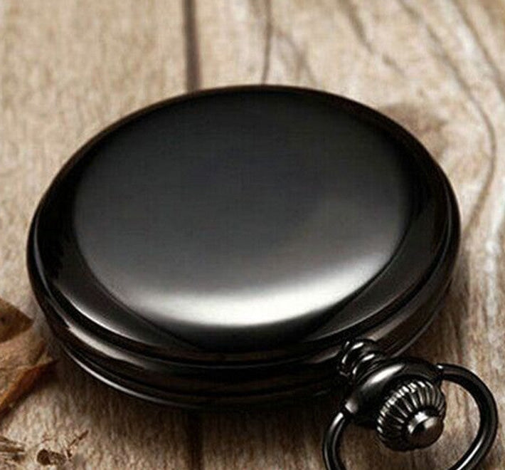 Vintage White Dial Black Case Smooth Necklace Pendant Pocket FOB Watch - Unisex Style Watches - DYAVOR®
