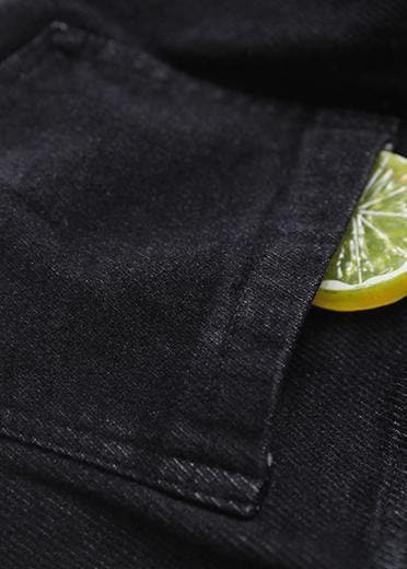 winter new denim black loose pants drawstring thick women trousers - - DYAVOR®