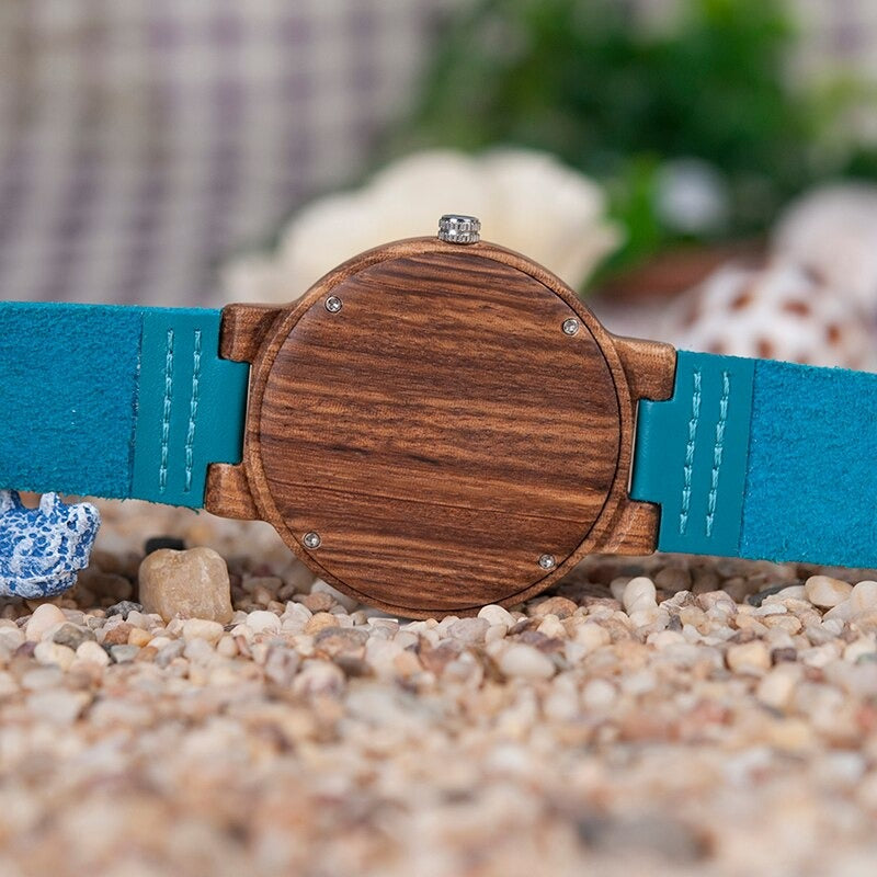 Women Bamboo Wood Analog Quartz Japanese Wristwatches - Watches for Women - DYAVOR®