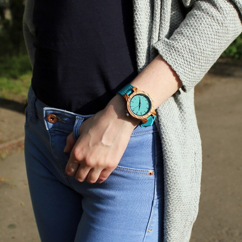 Women Bamboo Wood Analog Quartz Japanese Wristwatches - Watches for Women - DYAVOR®