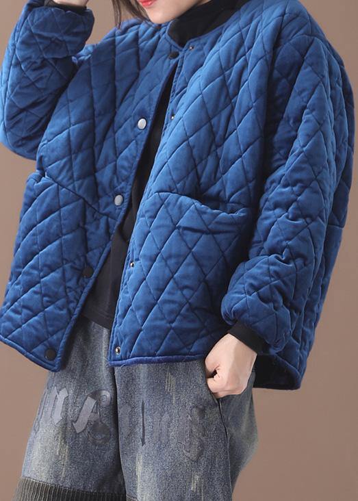 women blue women parka plus size Jackets & Coats o neck thick winter outwear - - DYAVOR®