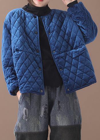 women blue women parka plus size Jackets & Coats o neck thick winter outwear - - DYAVOR®