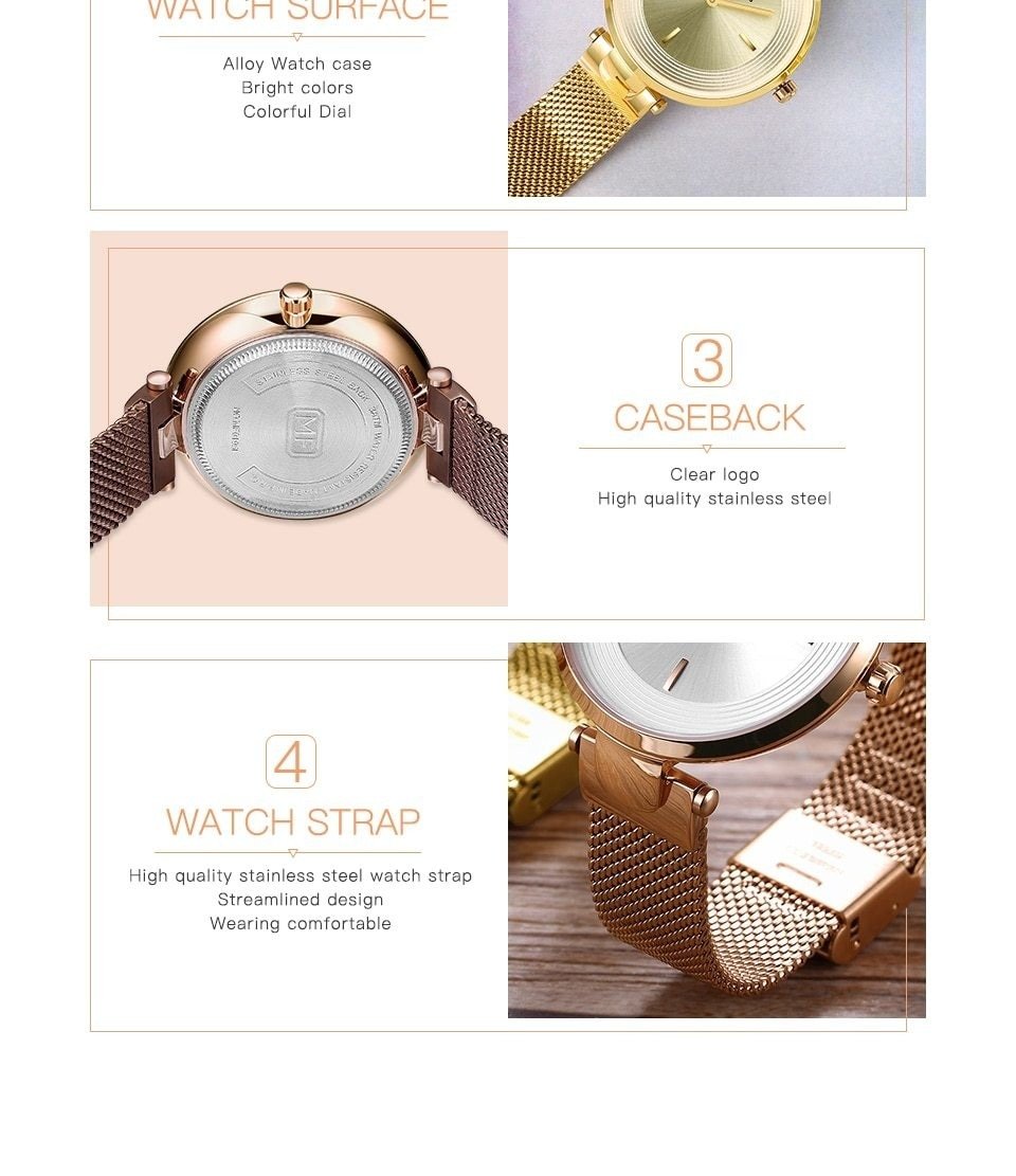 Women Luxury Rose Gold Ultra-Thin Simple Dress Quartz Watches - Watches for Women - DYAVOR®