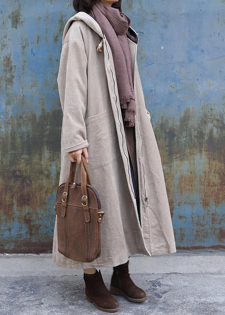 women nude overcoat trendy plus size winter jacket zippered hooded winter coats - - DYAVOR®