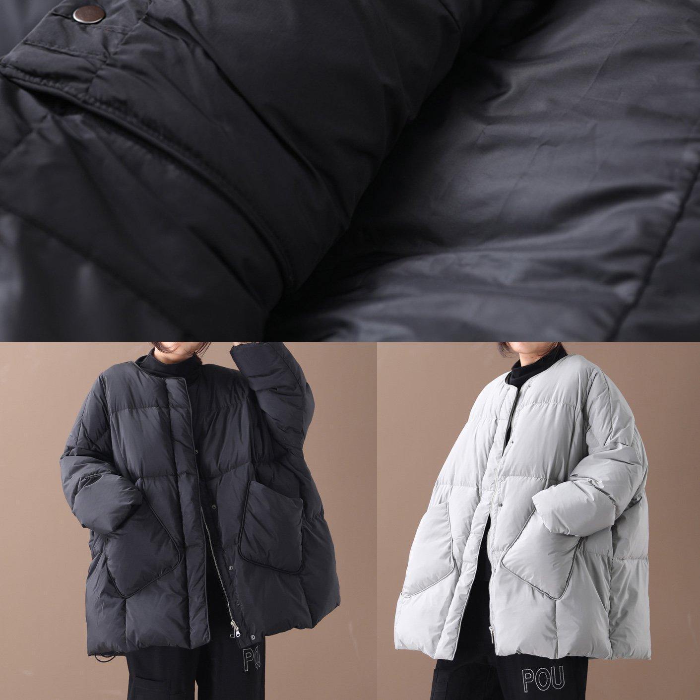 women oversized winter jacket winter coats black Button Down coat - - DYAVOR®