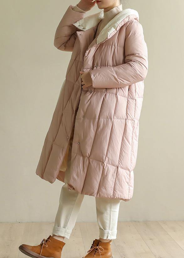 women pink warm winter coat plus size clothing patchwork womens parka stand collar fine coats - - DYAVOR®