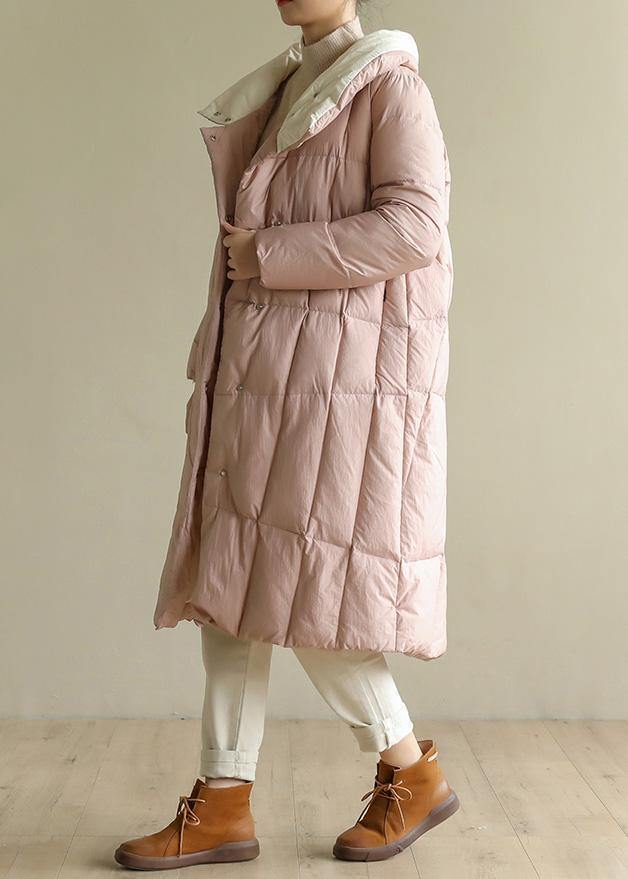 women pink warm winter coat plus size clothing patchwork womens parka stand collar fine coats - - DYAVOR®