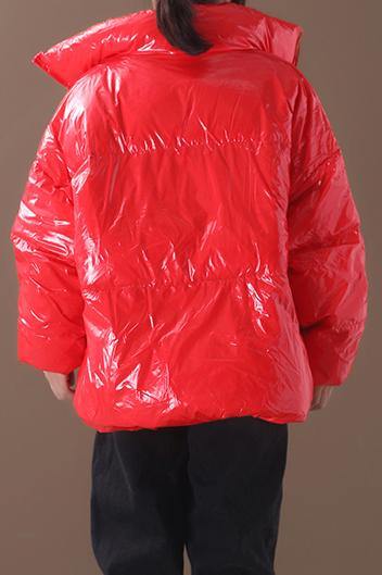 women plus size snow jackets hooded coats red warm stand collar down coat winter - - DYAVOR®