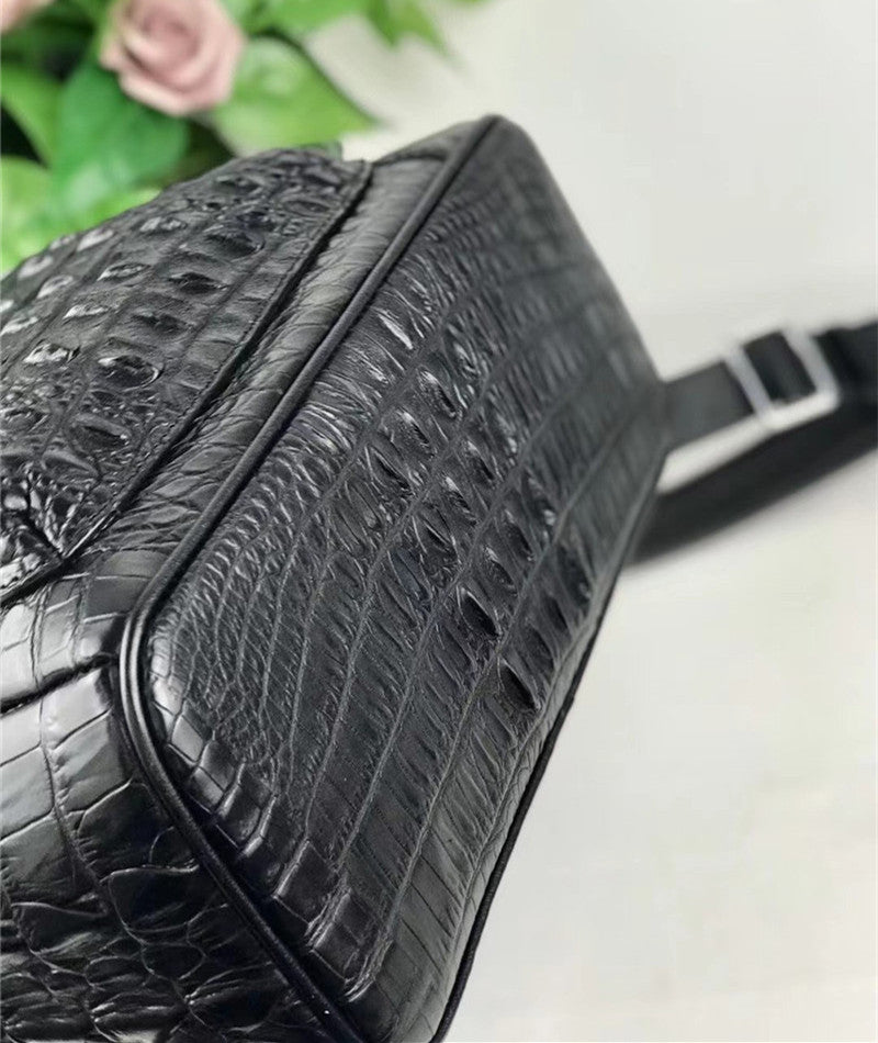 Women's Authentic Exotic Genuine Crocodile Skin Zipper Closure Backpack - Backpacks - DYAVOR®