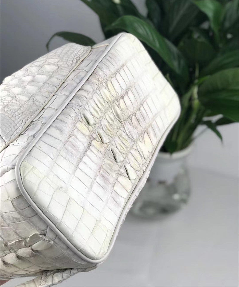 Women's Authentic Exotic Genuine Crocodile Skin Zipper Closure Backpack - Backpacks - DYAVOR®