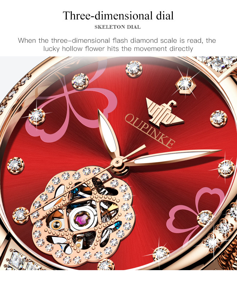 Women's Automatic Mechanical Stainless steel Strap Waterproof Watch - Watches for Women - DYAVOR®