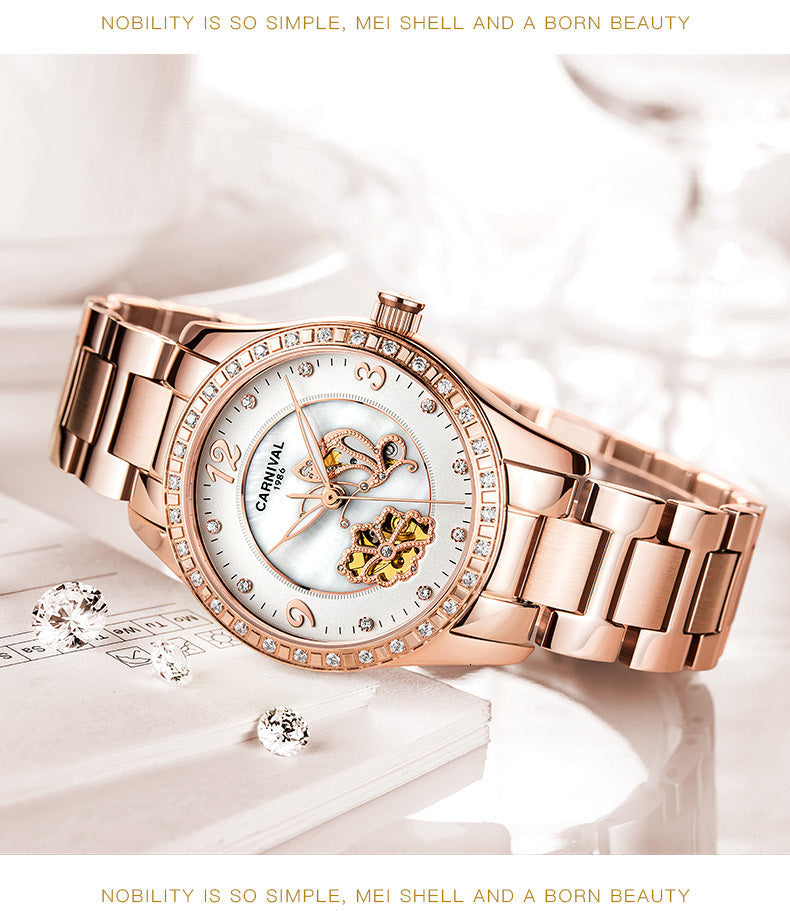 Women's Casual Luminous Automatic Skeleton Mechanical Wrist Watch - Watches for Women - DYAVOR®