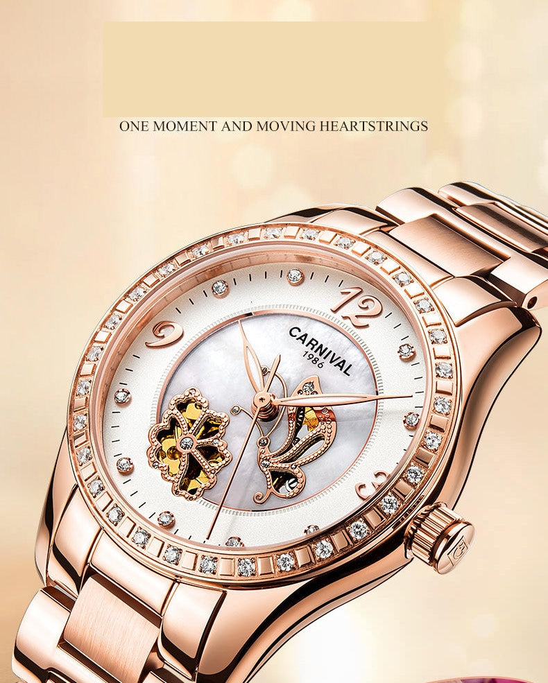 Women's Casual Luminous Automatic Skeleton Mechanical Wrist Watch - Watches for Women - DYAVOR®