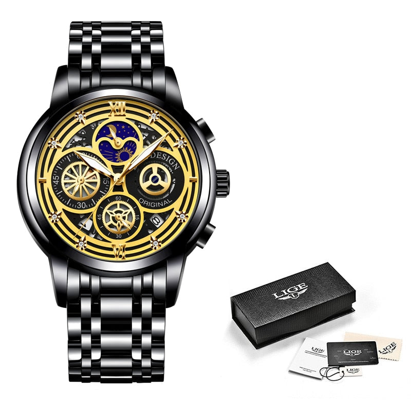 Women's Chronograph Creative Moon Phase Waterproof Wristwatch - Watches for Women - DYAVOR®