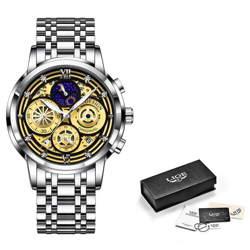 Women's Chronograph Creative Moon Phase Waterproof Wristwatch - Watches for Women - DYAVOR®