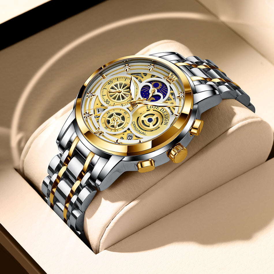 Women's Chronograph Creative Moon Phase Waterproof Wristwatch - Watches for Women - DYAVOR®