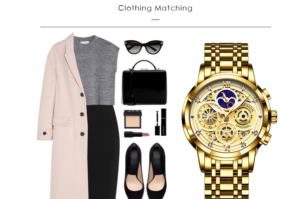 Women's Chronograph Creative Moon Phase Waterproof Wristwatch - Watches for Women - DYAVOR®
