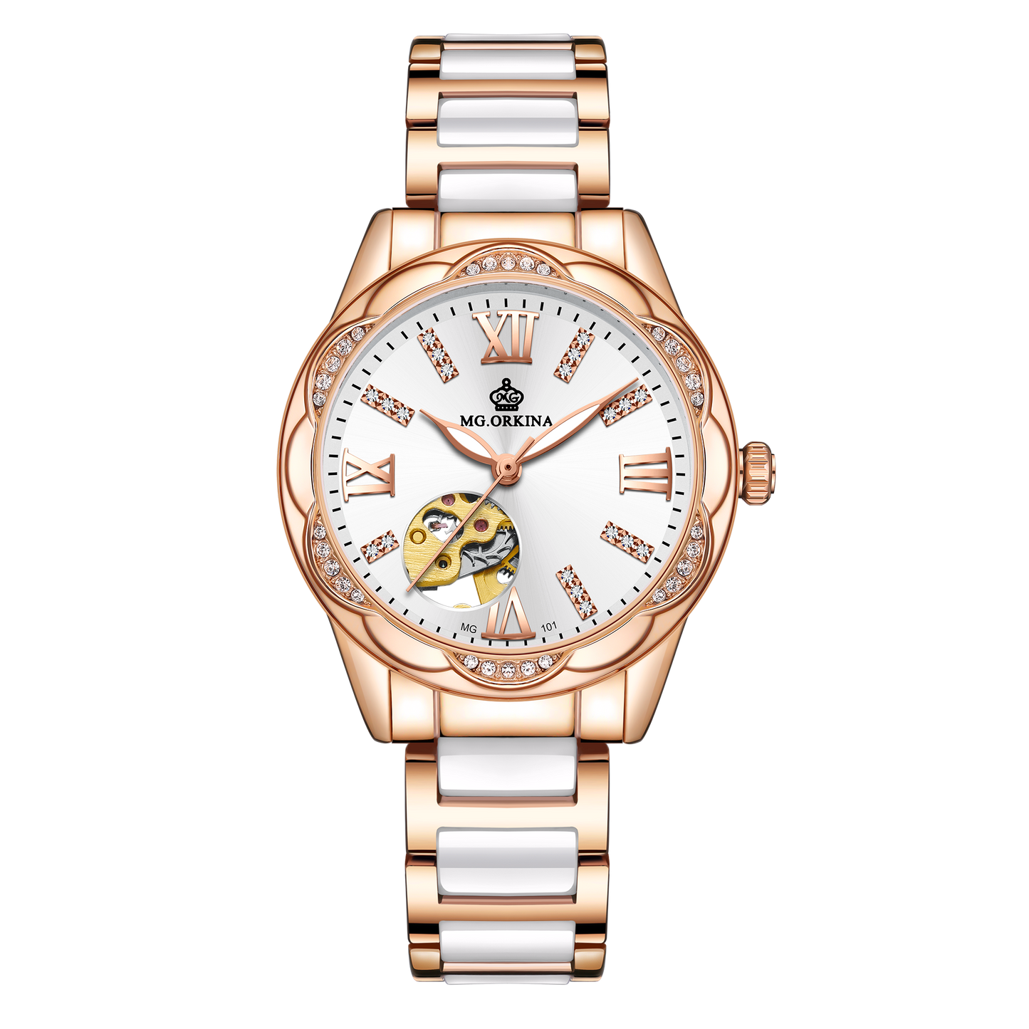 Women's Diamond Hollow Automatic Mechanical Ceramic Strap Wristwatches - Watches for Women - DYAVOR®