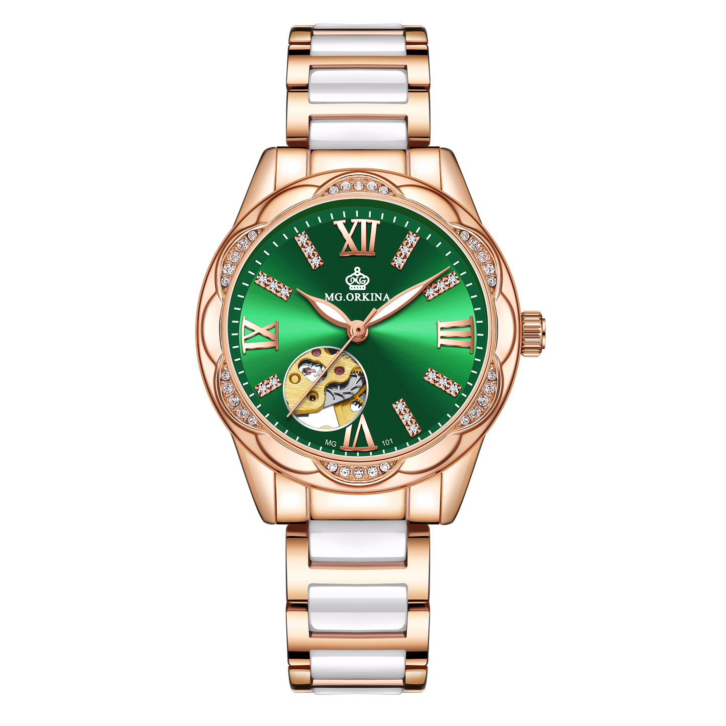 Women's Diamond Hollow Automatic Mechanical Ceramic Strap Wristwatches - Watches for Women - DYAVOR®