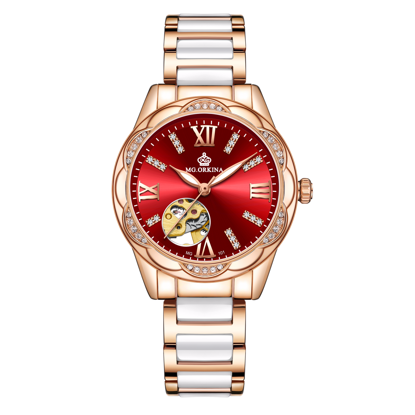 Women's Diamond Hollow Automatic Mechanical Ceramic Strap Wristwatches - Watches for Women - DYAVOR®