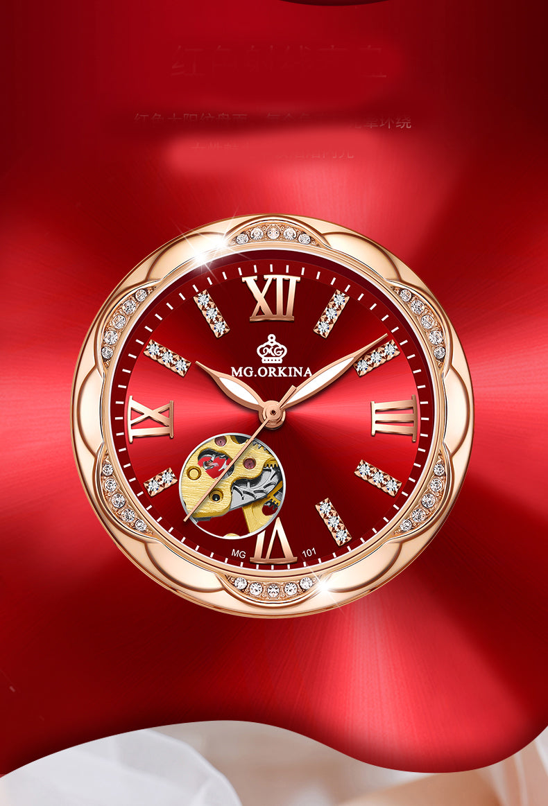 Women's Diamond Hollow Automatic Mechanical Ceramic Strap Wristwatches - Watches for Women - DYAVOR®