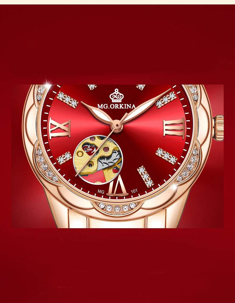 Women's Diamond Hollow Automatic Mechanical Ceramic Strap Wristwatches - Watches for Women - DYAVOR®