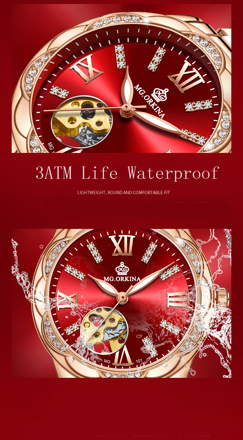 Women's Diamond Hollow Automatic Mechanical Ceramic Strap Wristwatches - Watches for Women - DYAVOR®