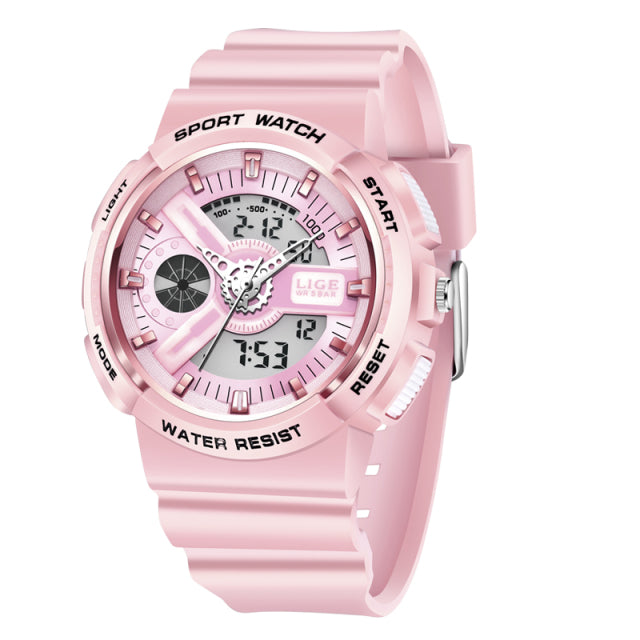Women's Dual Display Analog Digital LED Electronic Waterproof Sports Watch - Watches for Women - DYAVOR®