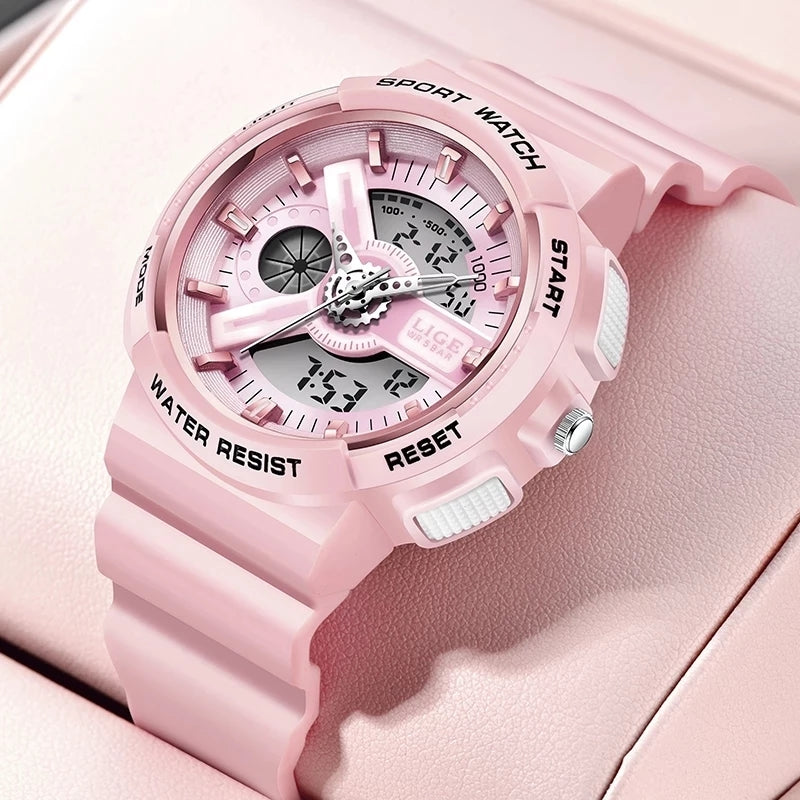 Women's Dual Display Analog Digital LED Electronic Waterproof Sports Watch - Watches for Women - DYAVOR®