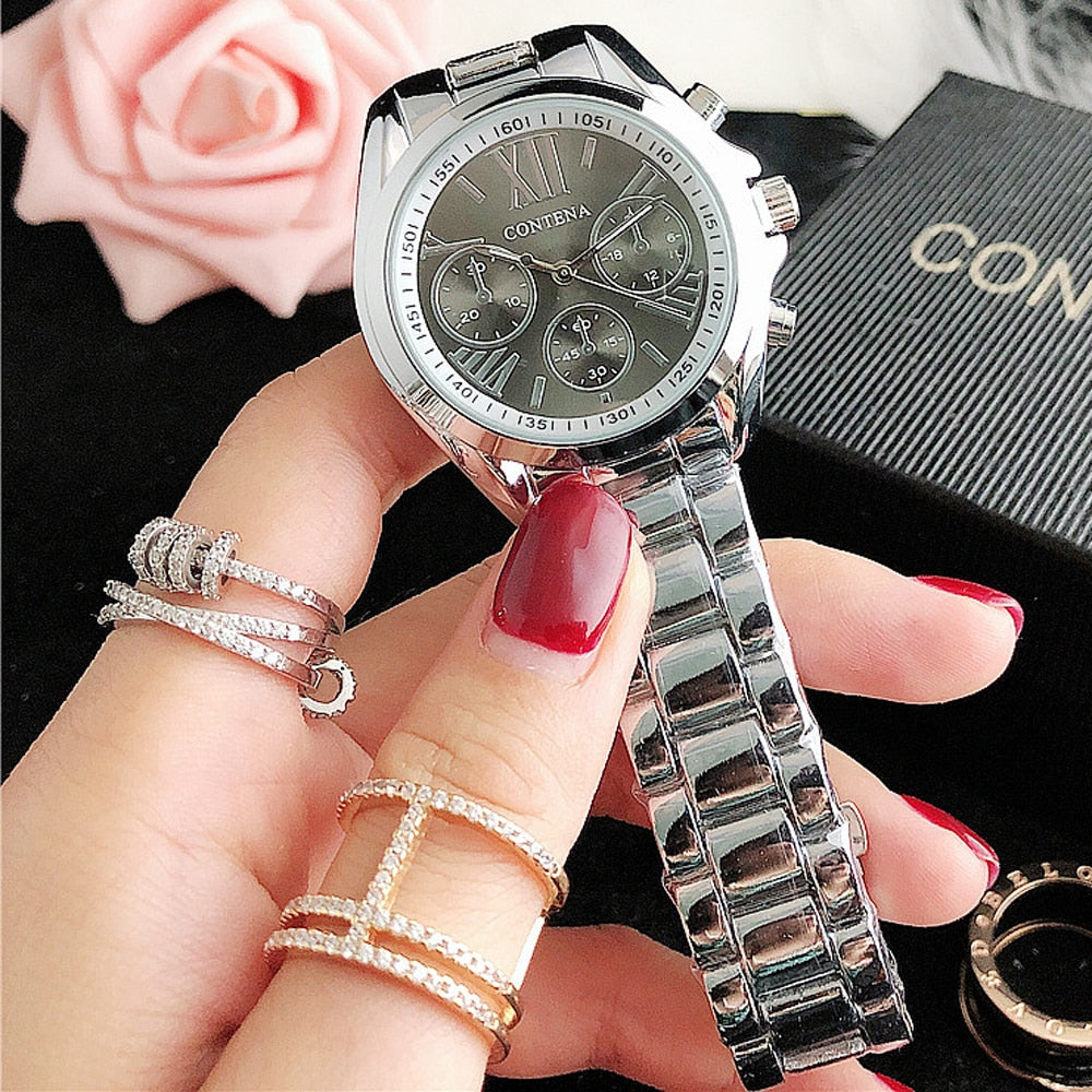 Women's Fashion Imitation Three Eyes Alloy Quartz Analog Wrist Watch - Watches for Women - DYAVOR®